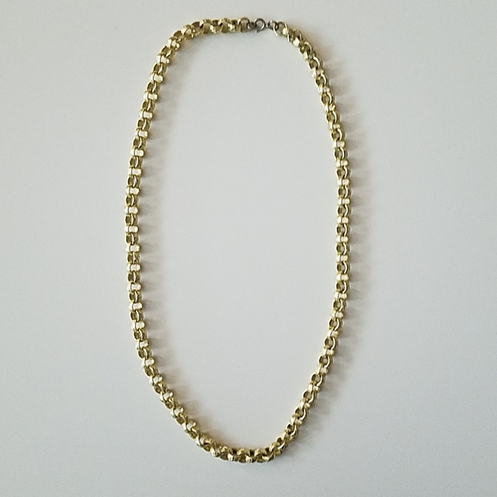 Golden Large Link Chain Necklace